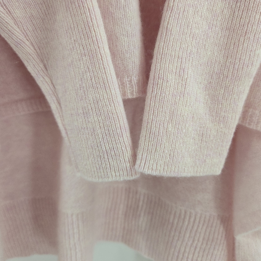 Subtle Luxury Pink Cashmere Sweater Loose And‎ Easy Crew Neck Boxy - Picture 7 of 14